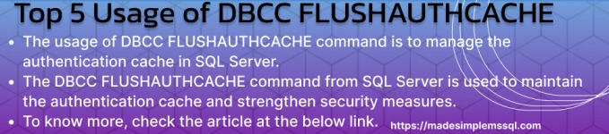 DBCC FLUSHAUTHCACHE in SQL Server