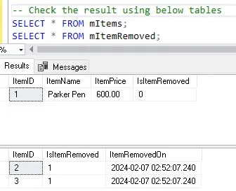 Merge Statement in SQL server Example 3