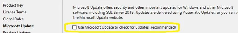 SQL Server 2019 Microsoft Update