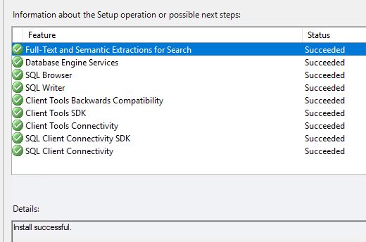 SQL Server Installation Completed Successfully