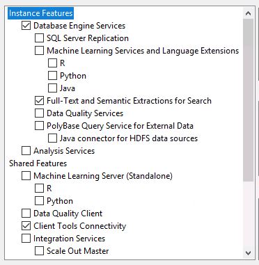 Select Features In SQL Server