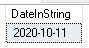 Conversion from a Date to a String value