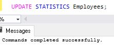 update statistics on a table