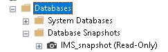 Database Snapshot Location