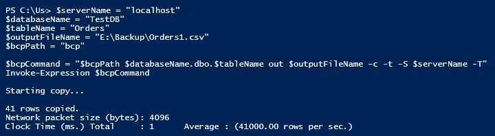Data Export from SQL Server to Flat File
