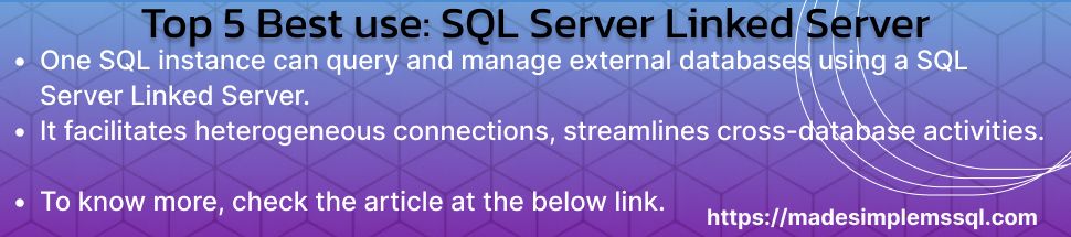 Explore SQL Server Linked Server