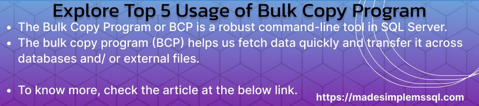 Explore Top 5 Usage of Bulk Copy Program