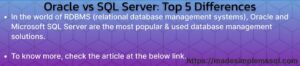 Oracle vs SQL Server: Top 5 Differences - MadeSimpleMSSQL