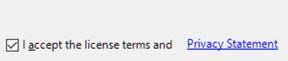 Accept License Terms