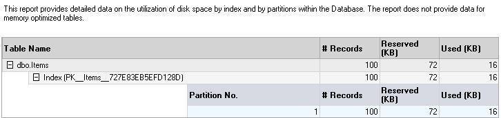 Disk Usage by Partition Report