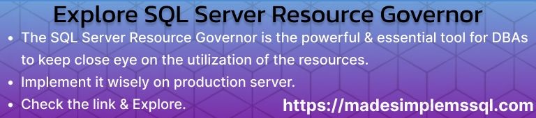 SQL Server Resource Governor