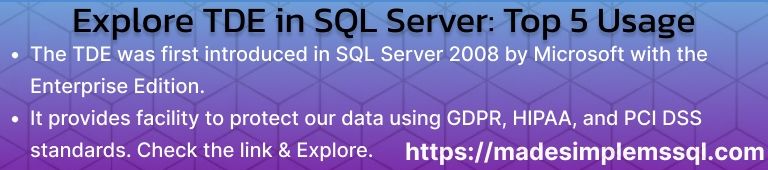 TDE in SQL